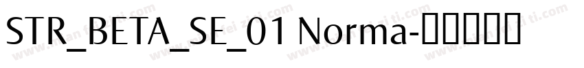 STR_BETA_SE_01 Norma字体转换